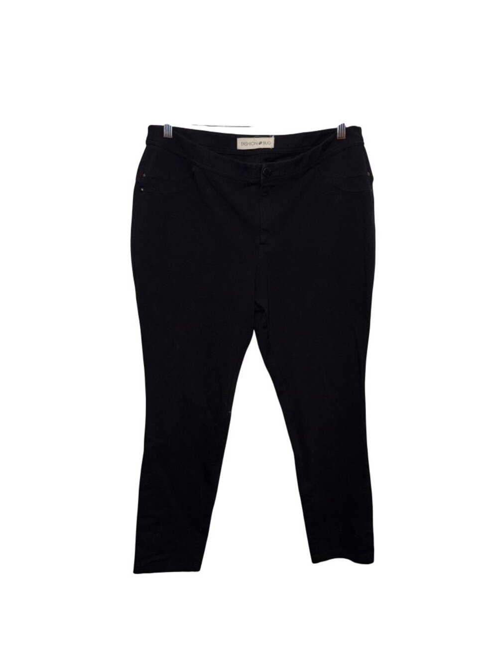 Fashion Bug Womens Plus Black Stretch Slim Fit Pants Size 18W
